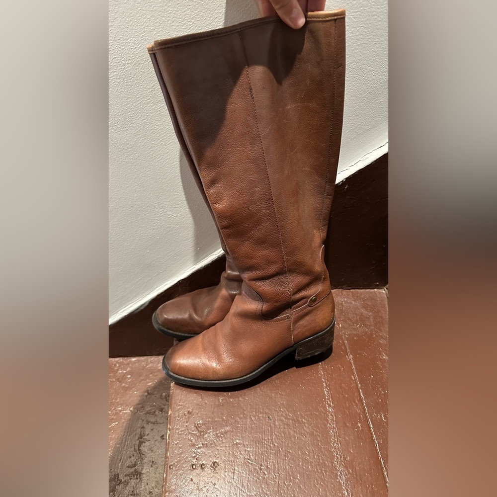 Brown Leather tall Boots